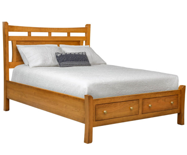 Madison Ave Panel Bed With Storage Footboard