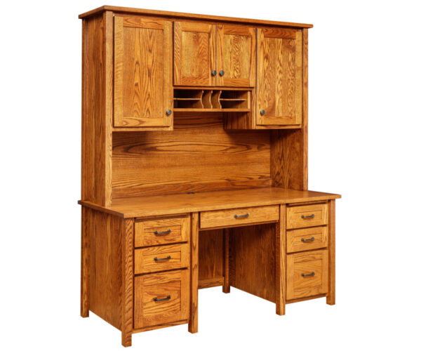 Shelton Hutch with Cubbie and Pedestal Desk