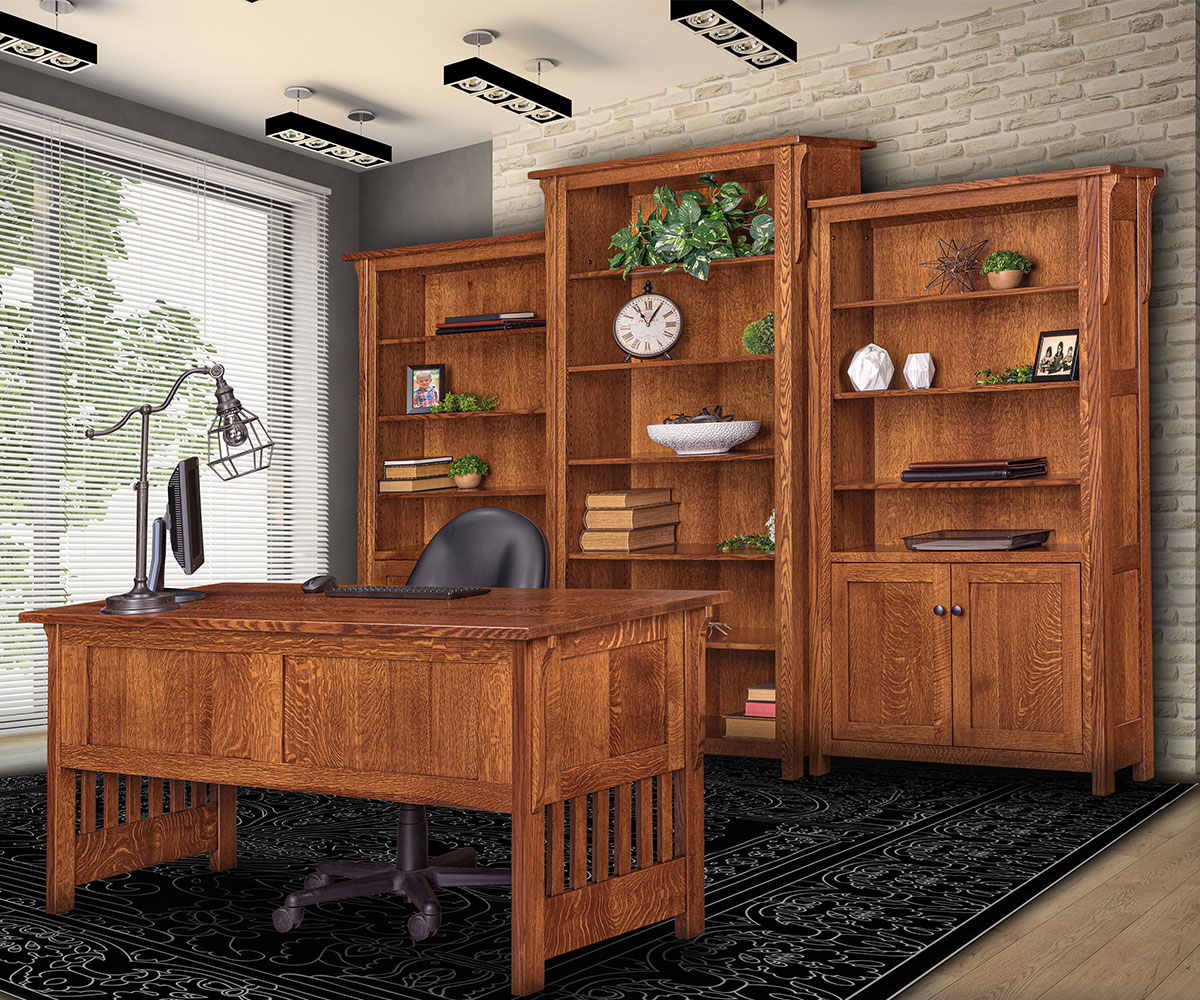 Boston 1 Drawer Credenza With Bookcase Topper - Image 2