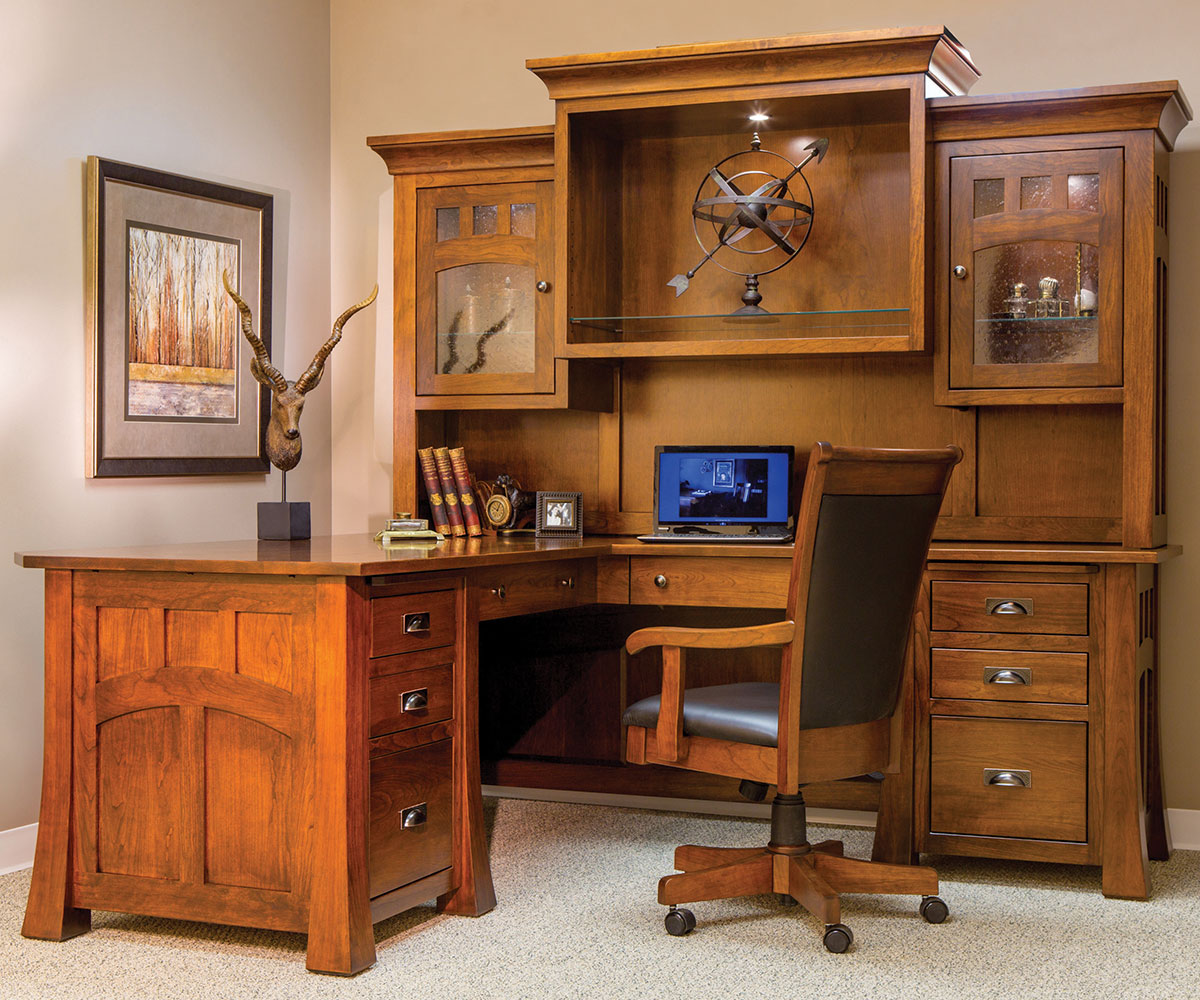 Bridgefort Mission File Desk With Hutch - Image 3