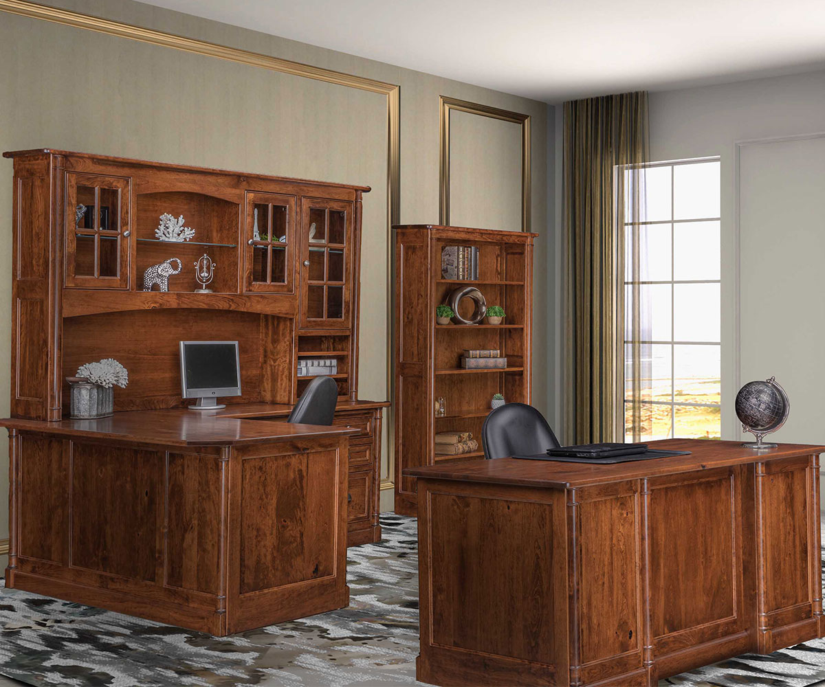 Covington L-Shaped Desk with Hutch Topper - Image 4